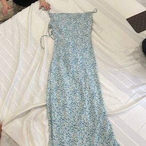 Floral blue dress